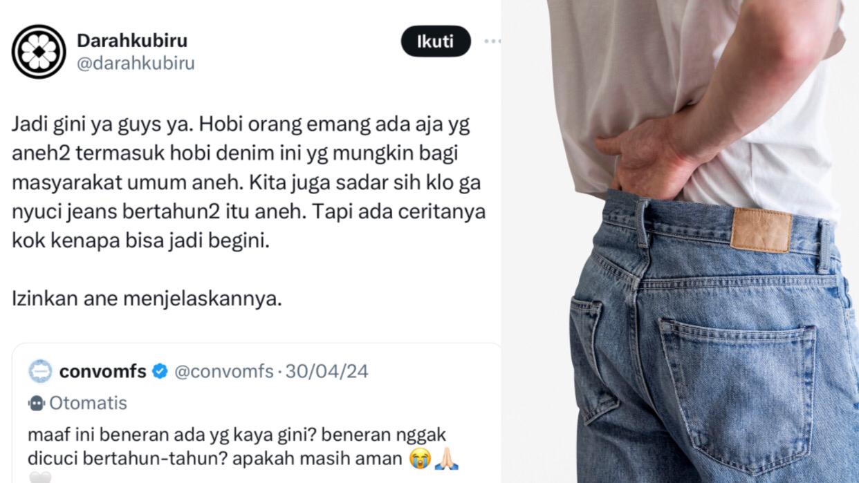 Ilustrasi: Banyak yang Merasa Aneh, Begini Penjelasan Penghobi Denim yang Jarang Mencucinya