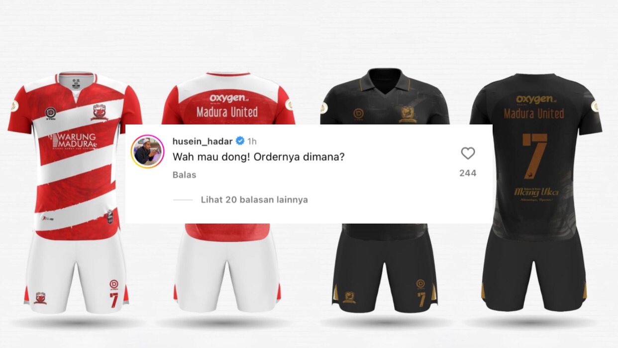 Jersey klub Madura United terbaru