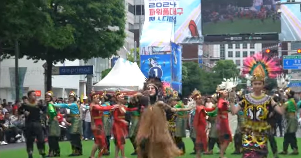 Tangkap layar tampilan delegasi Indonesia pada Festival Daegu.