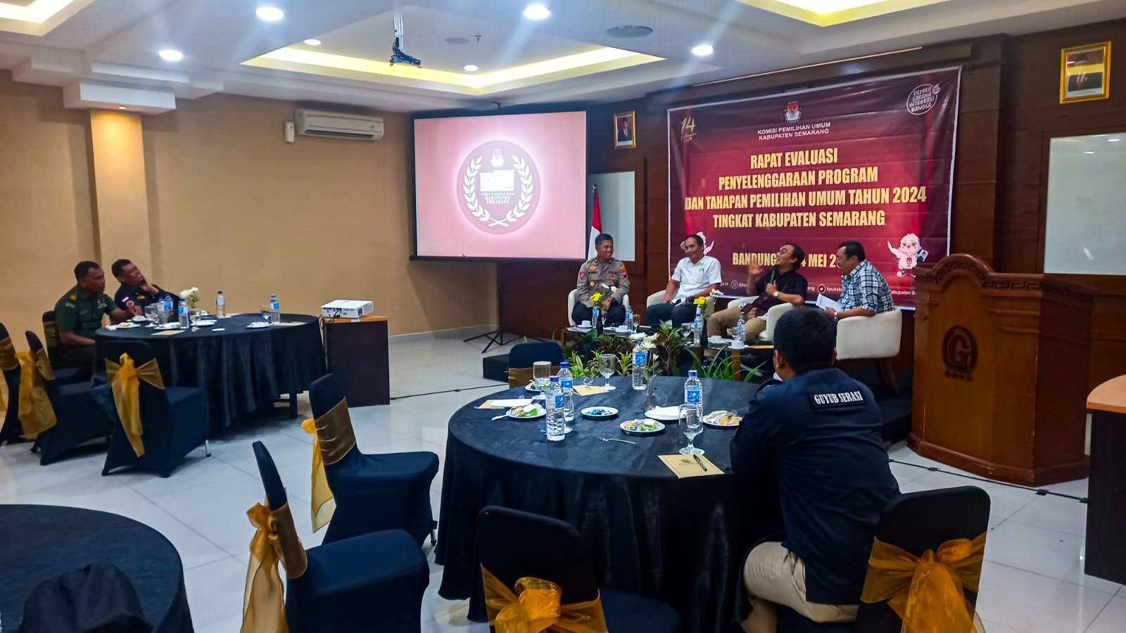 Rapat evaluasi penyelenggaraan pemilu 2024 tingkat Kabupaten Semarang di Griya Persada, Bandungan