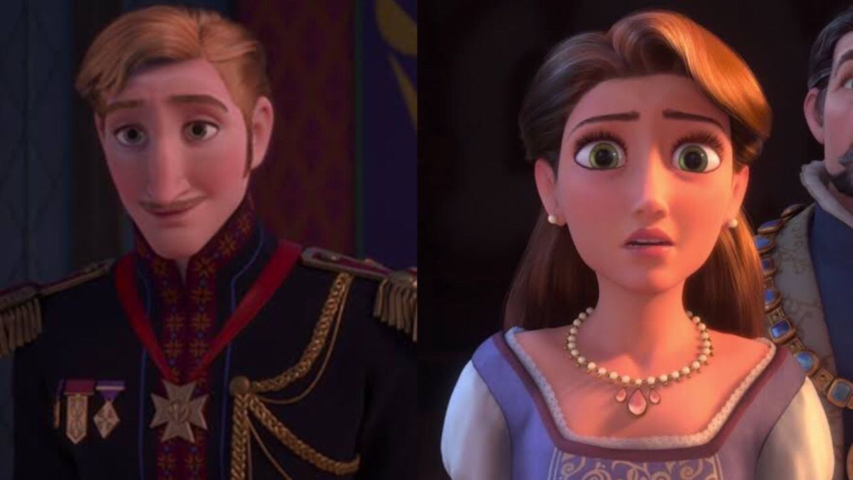 Kemiripan antara kedua orang tua Elsa dan Rapunzel