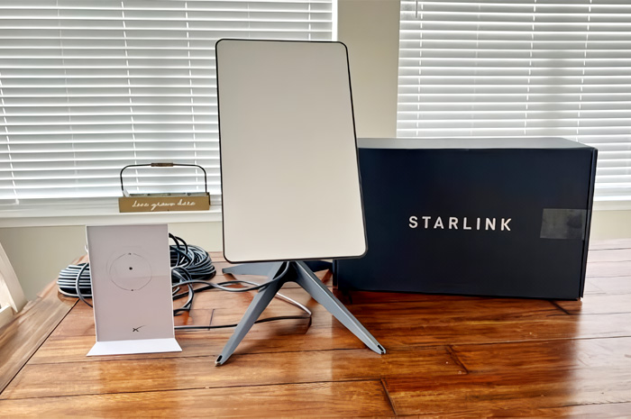 Desain perangkat keras Starlink.