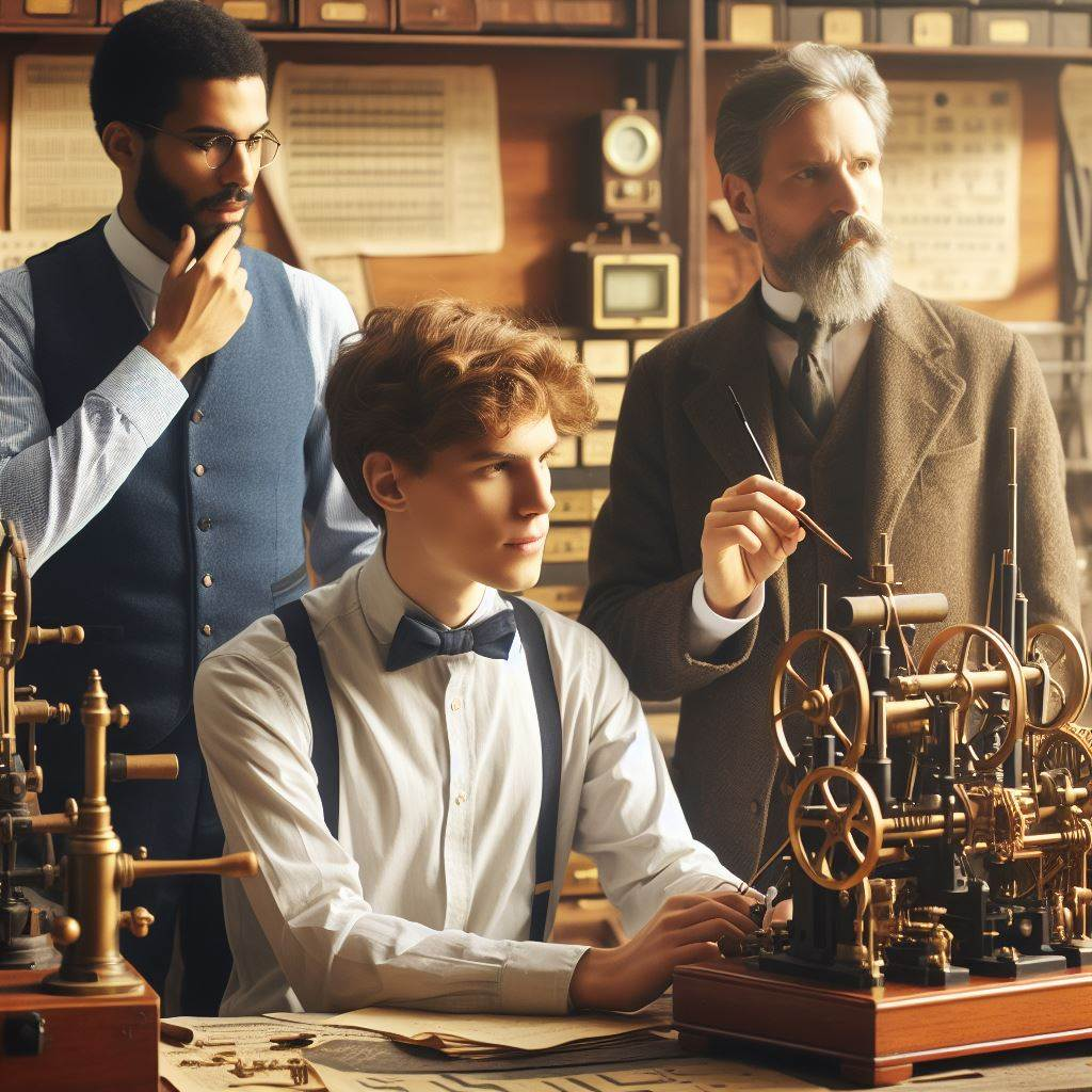 Ilustrasi Pengiriman Pesan Telegraf