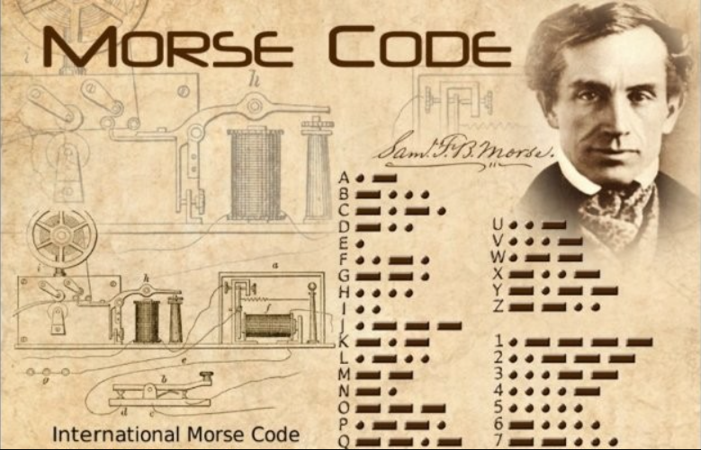Ilustrasi Sandi Morse, dan Penemuan Telegraf oleh Samuel Morse
