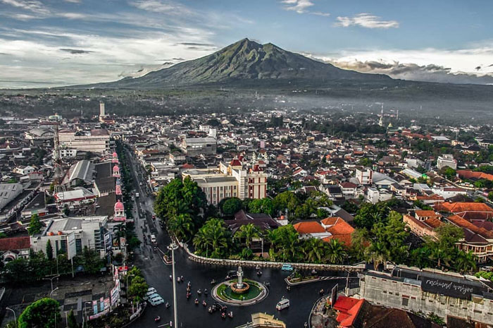 Indahnya pemandangan Kota Salatiga saat dilihat dari Drone.