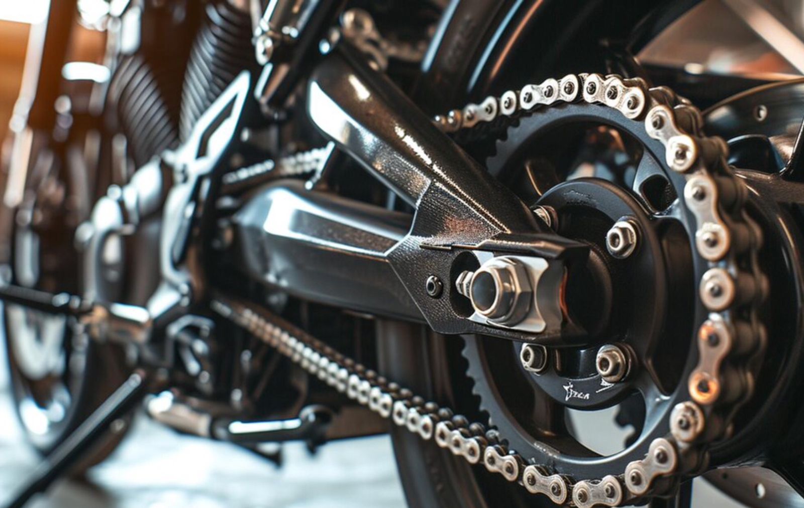 Ilustrasi rantai yang merupakan komponen penting pada motor