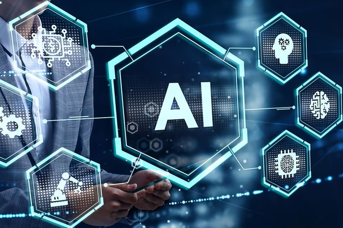 Ilustrasi bahaya resiko teknologi AI (Artificial Intelligence) atau kecerdasan buatan.