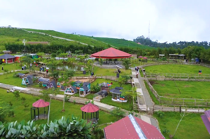 Menggala Ranch di Banyumas tampak dari atas.