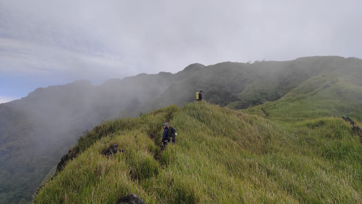Hamparan sabana yang berada di punggungan Gunung Ungaran sebelum menuju Puncak Botak