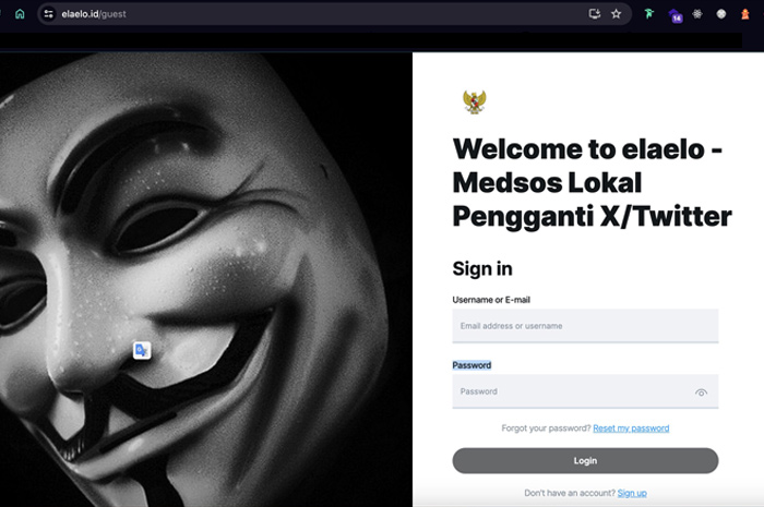 Fakta Elaelo, tangkapan layar laman website Elaelo saat bisa diakses.