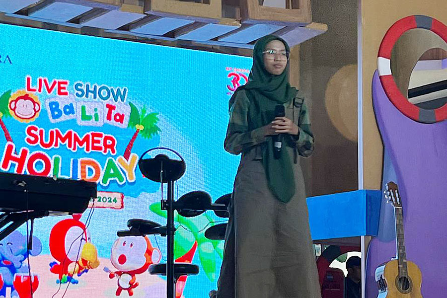 Rizqa Mumtaz Shalila, salah satu penampil dalam Event BaLiTa Summer Holiday di Mall Ciputra Semarang.