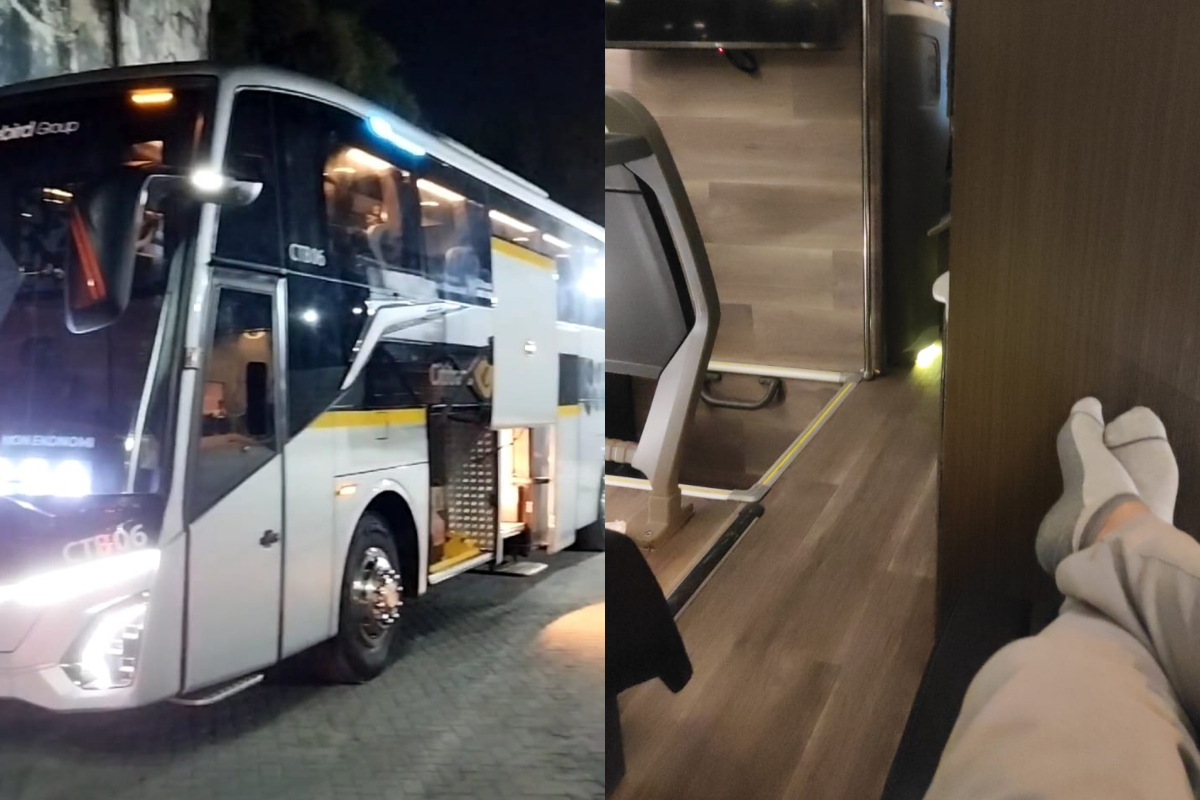 Rasa penasaran mencoba bus Cititrans, pemain baru jurusan Bandung - Yogyakarta akhirnya tuntas. (Dhinar Sasongko/Jawa Pos Radar Semarang)