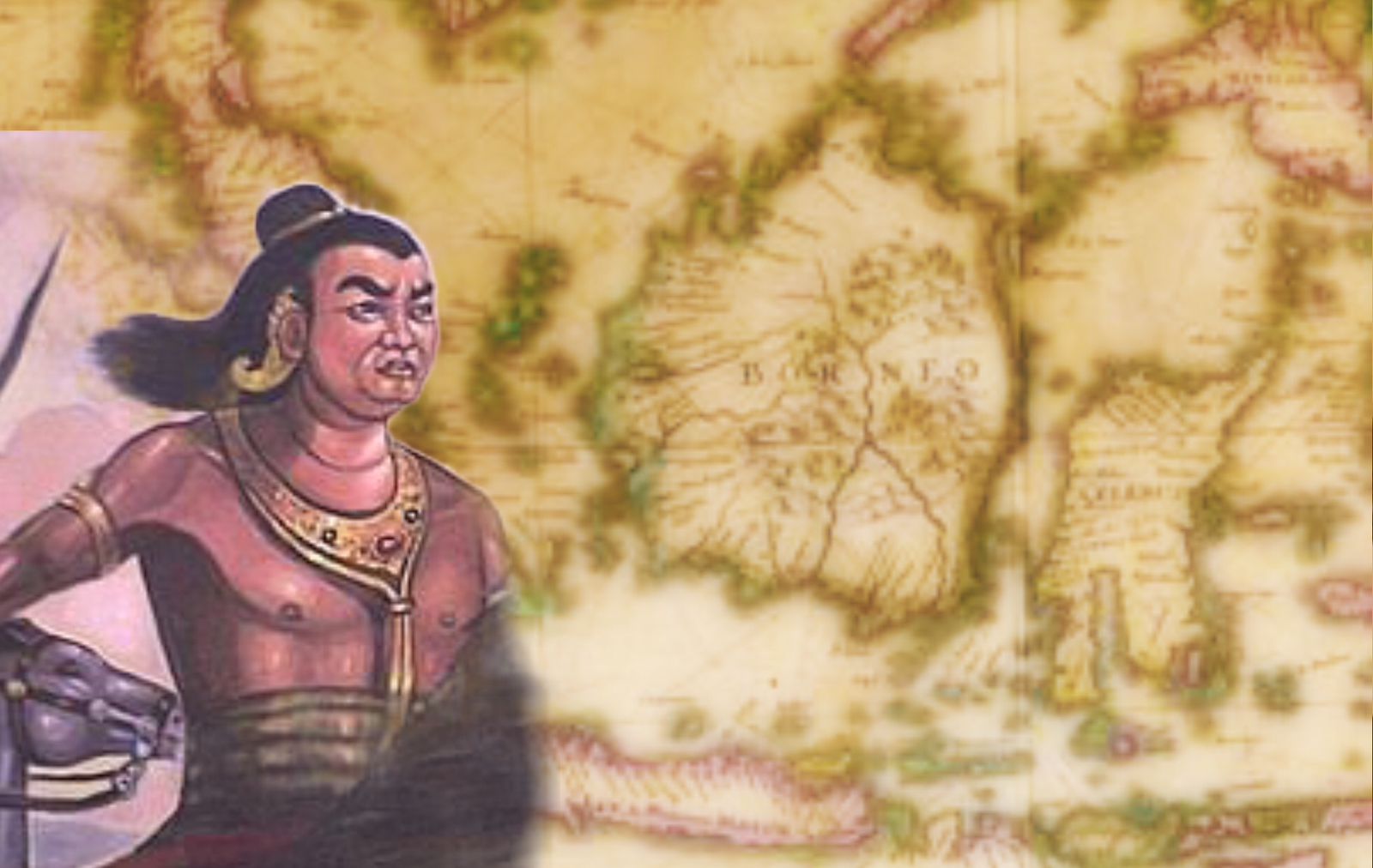 Potret Peta Nusantara Masa Lalu dan Ilustrasi Rambut Gondrong Patih Gajahmada