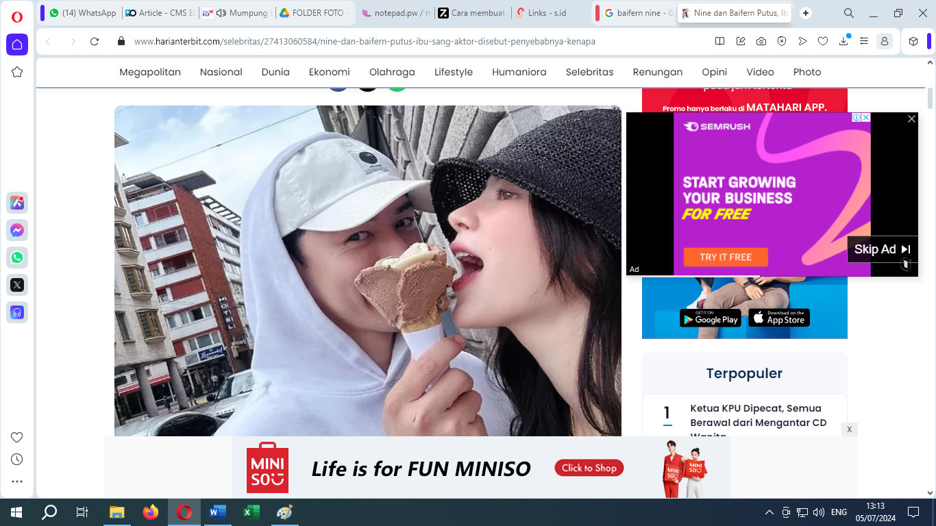 Potret kemesraan Nine Naphat dan Baifern Pimchanok