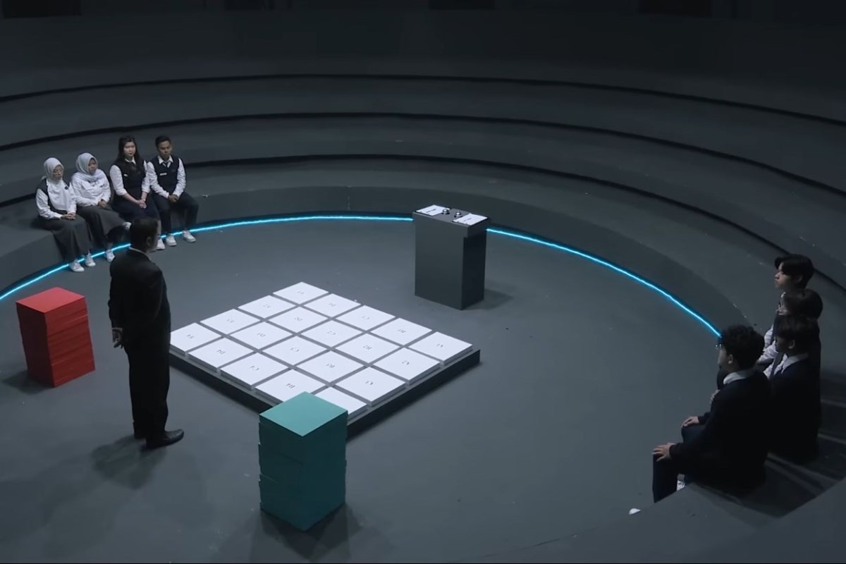 Tangkapan layar suasana ketegangan game cryptarithm di episode 4 dalam program Clash Of Champion by Ruangguru.