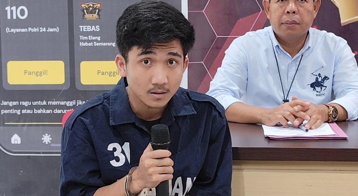 Muhammad Rafi Akbar, alias Cendong, alias Bobo, 20, warga Dusun Dahlia Laut Dendang, Kecamatan Percut Sei Tuan, Deli Serdang, Sumatera Utara ditangkap Polrestabes Semarang.
