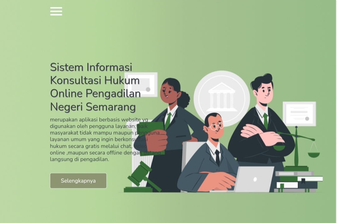 Tangkapan layar layanan Si Thole sudah diganti Konsultasi Hukum Online Pengadilan Negeri Semarang, Selasa (9/7/2024).