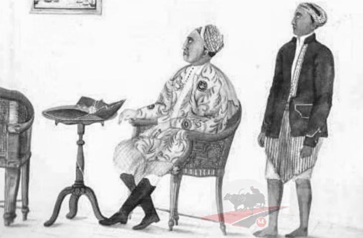 Gambaran tentang Kanjeng Terboyo bersama pengawal pria di Sumenep, Madura