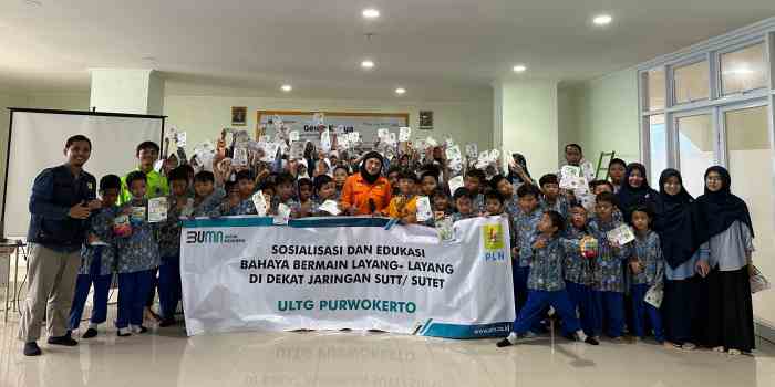 EDUKASI ANAK-ANAK : PLN UIT JBT melalui UPT Purwokerto melakukan edukasi terkait bahaya listrik di 8 SD di Kabupaten Banyumas, Wonosobo, dan Tegal secara bertahap.