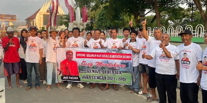 DUKUNG MAJU PILGUB : Relawan Mas Patjul Kabupaten Brebes&rsquo; mendeklarasikan dukungan untuk Bambang Wuryanto alias Bambang Patjul.