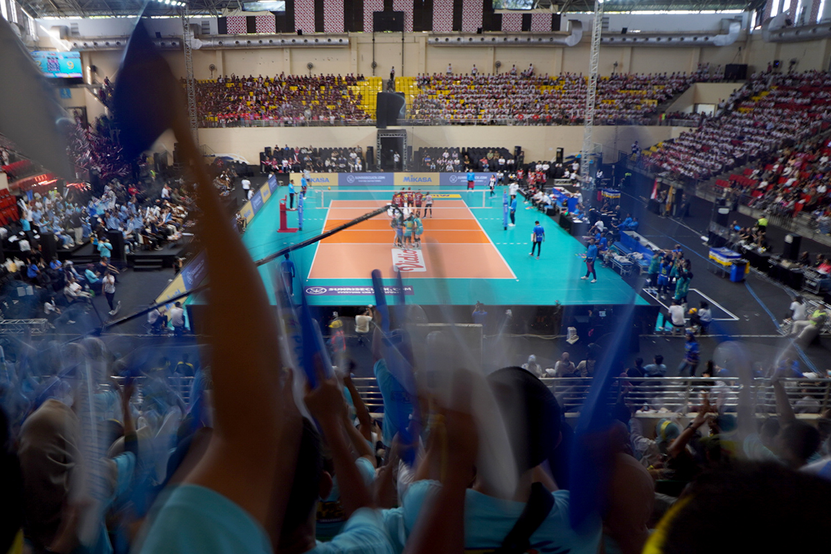 Final Four pekan kedua Proliga Semarang digelar di GOR Jatidiri 11-14 Juli 2024. (Baskoro Septiadi/Jawa Pos Radar Semarang)