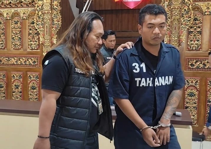 Yusuf Asmi alias Singo, 29, warga Kampung Malang, Petolongan, Purwodinatan, Semarang Tengah ini melakukan penusukan yang korbannya juga juru parkir. (M Hariyanto/Jawa Pos Radar Semarang)