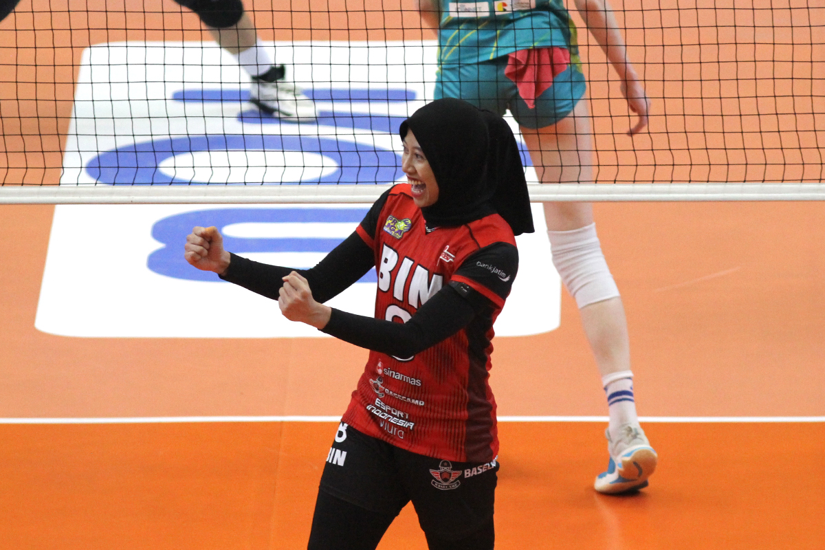 Megawati Hangestri sukses meraih gelar juara bersama Jakarta BIN di pentas Proliga 2024. (Baskoro Septiadi/Jawa Pos Radar Semarang)