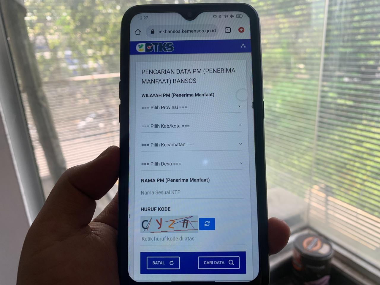 Laman Kemensos RI untuk mengecek penerima bansos 2024
