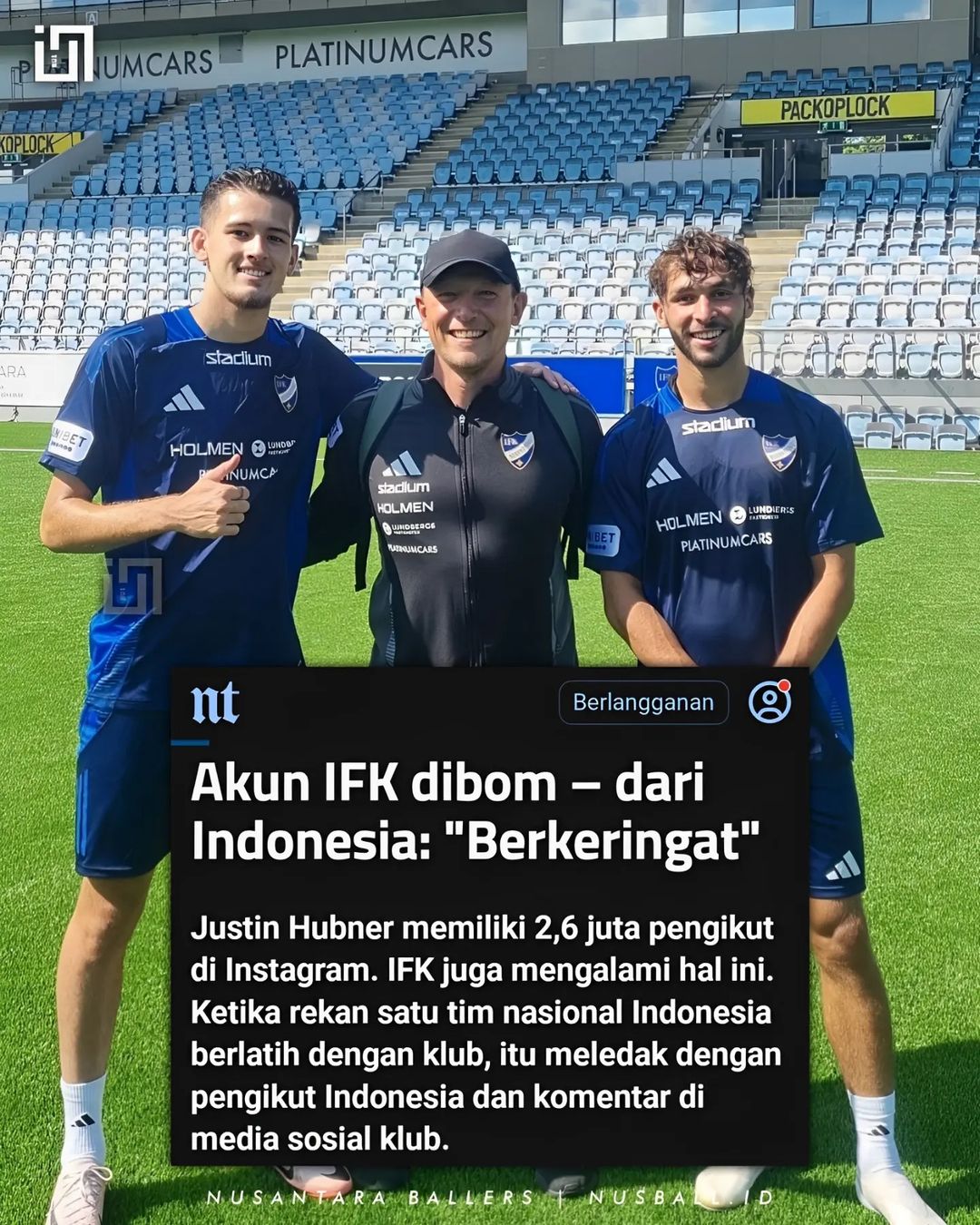 Justin Hubner Jalani Trial di Swedia
