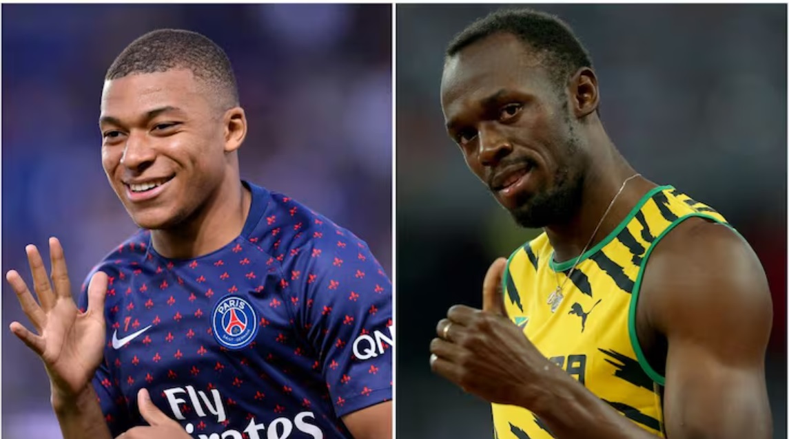 Kylian Mbappe dan Usain Bolt