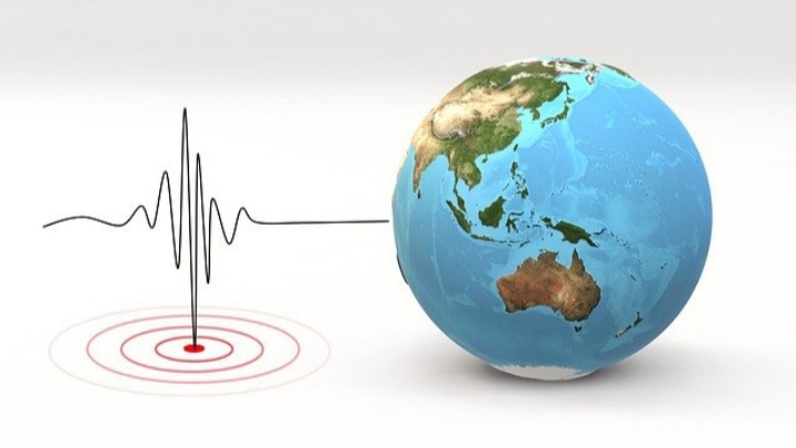 Ilustrasi gempa bumi.