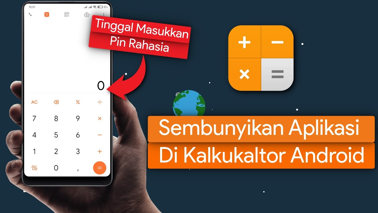 Aplikasi kalkulator rahasia.