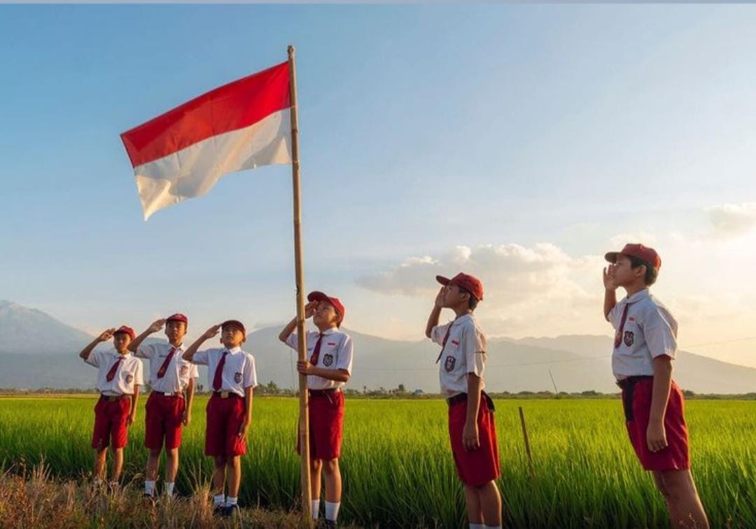 Ilustrasi upacara bendera