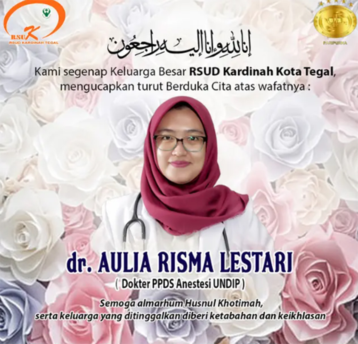 Dokter Muda PPDS Anestesi FK Undip  Aulia Risma Lestari  .