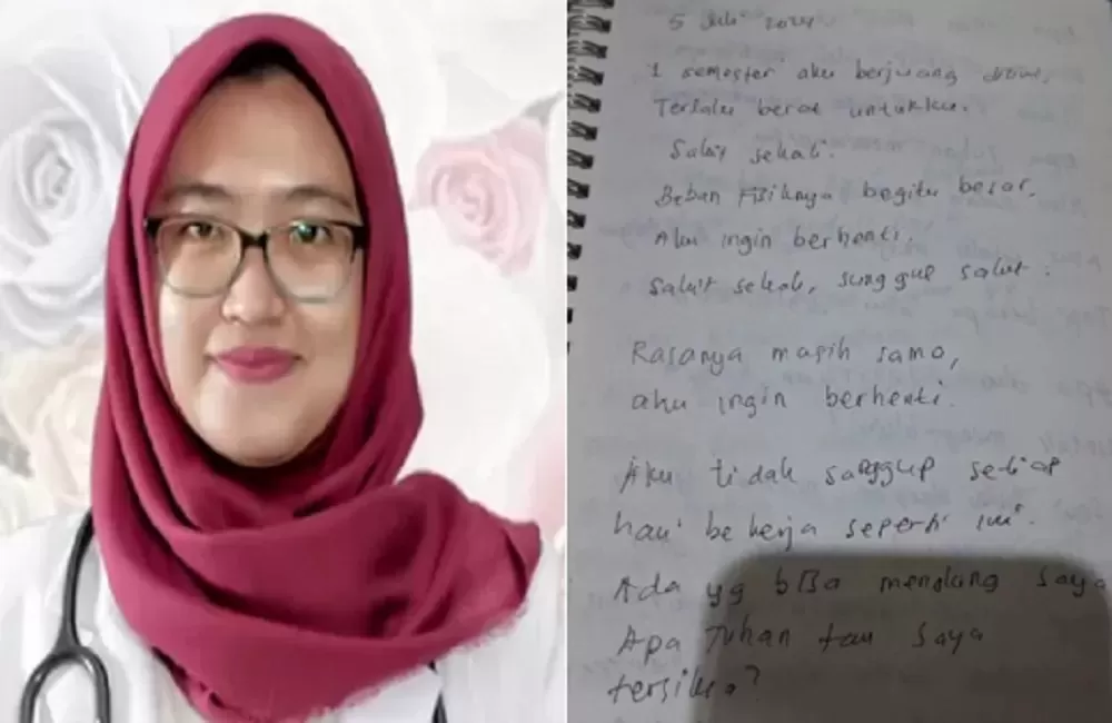 Aulia Risma Lestari dan catatan buku hariannya.