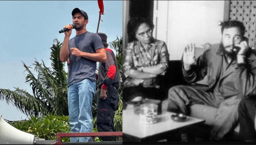 Reza Rahadian saat berorasi di aksi darurat indonesia, kAMIS (22/08/2024) dan sosok nenek Francisca Fanggidaej yang ternyata adalah pejuang wanita zaman kemerdekaan Indonesia