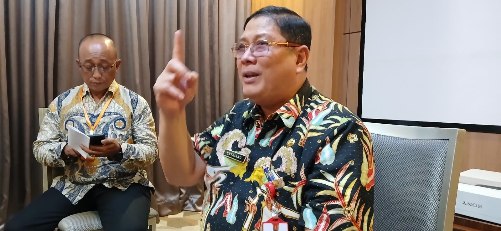 Kepala Dinas Tenaga Kerja Kota Semarang, Sutrisno di Hotel Chanti, Jumat (23/8/2024),