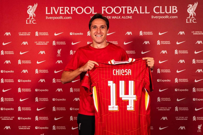 Federico Chiesa, rekrutan kedua Liverpool di bursa transfer musim panas 2024.
