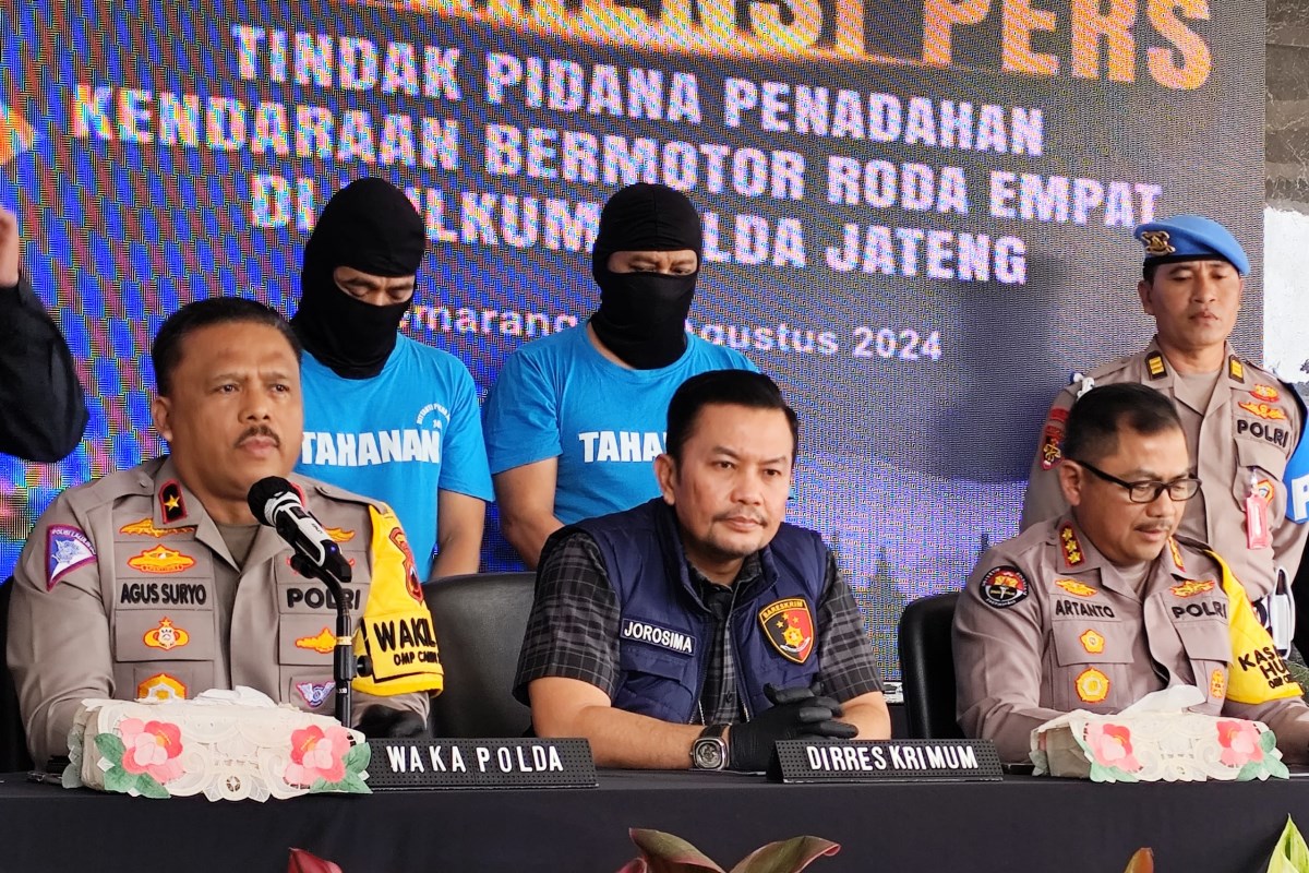 Wakapolda Jateng Brigjen Agus Suryo Nugroho, saat rilis di Mapolda Jateng, Kamis (29/8/2024). (M Hariyanto/Jawa Pos Radar Semarang)