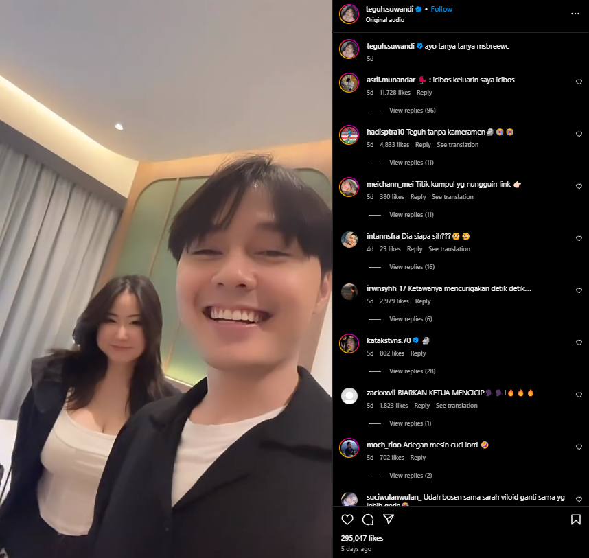 Akun instagram Teguh Suwandi.