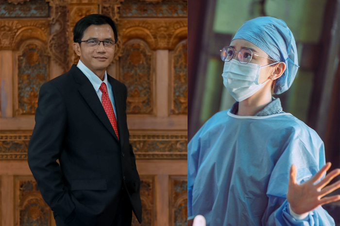 Dirjen Pendidikan Tinggi, Riset, dan Teknologi Kemendikbudristek, Abdul Haris, dan ilustrasi doker.