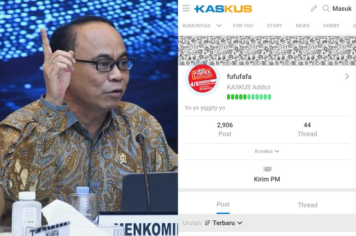 Menkominfo Budi Arie Setiadi terkait akun Fufufafa di Kaskus yang diduga milik Gibran Rakabuming.