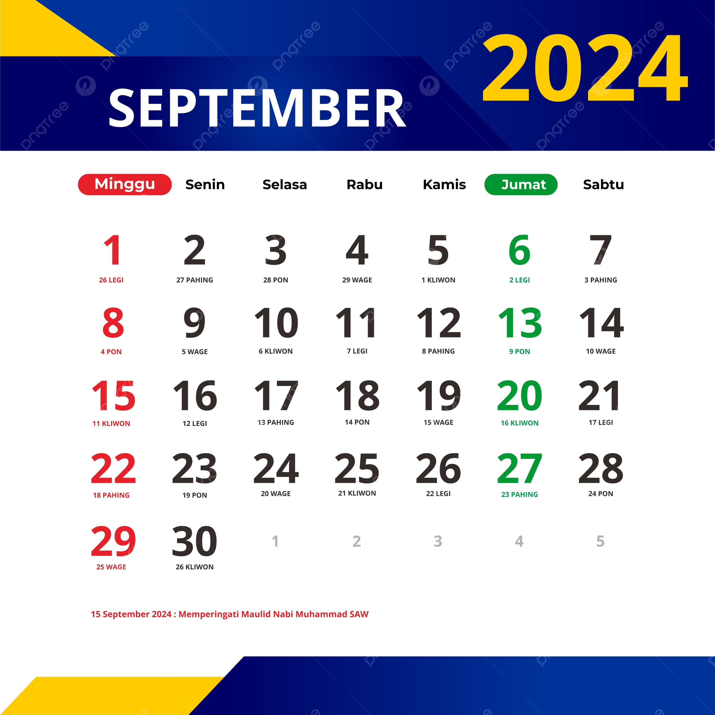 kalender bulan september 2024