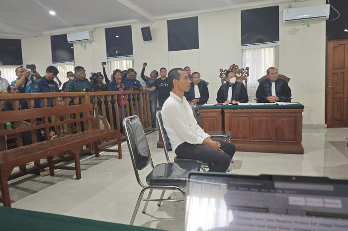 I Nyoman Sukena saat sidang perkara landak yang digelar pada Kamis, 12 September 2024.