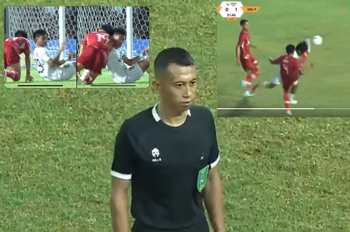 Wasit Eko Agus Sugiharto di laga Aceh vs Sulteng PON XXI Aceh-Sumut 2024.