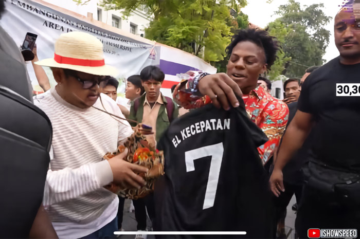 YouTuber IShowSpeed viral mendapat sebutan El Kecepatan.