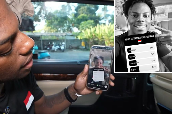 YouTuber IShowSpeed tunjukkan polling rencana kunjungan selanjutnya ke Papua.