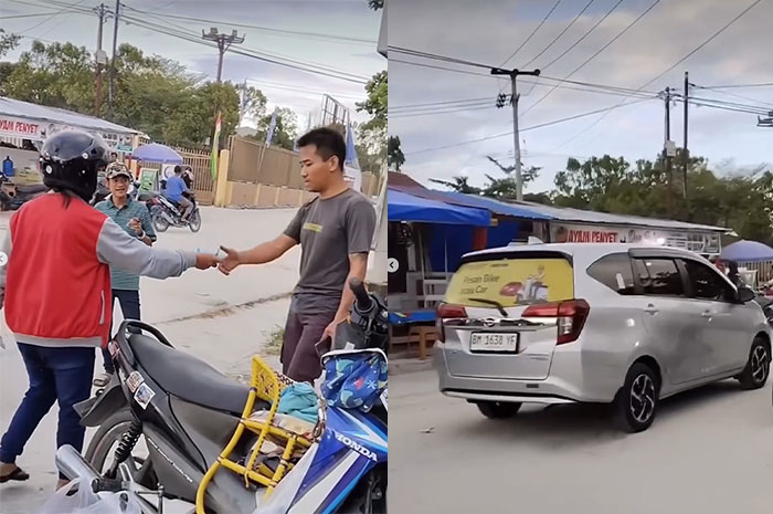Seorang ibu-ibu diminta membayar ganti rugi 350 ribu oleh seorang driver taksi online.