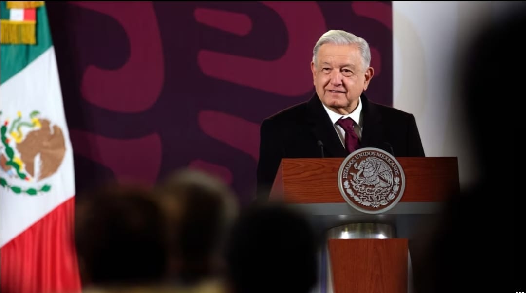 Presiden Meksiko Andres Manuel Lopez Obrador berbicara dalam konferensi pers di Istana Nasional di Mexico City, pada 29 Januari 2024