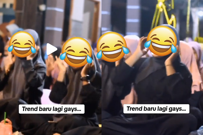 Video viral ukhti ukhti dance saat bersholawat dengan tren ngulek adonan.